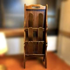 【極美品】karimoku カリモク スリッパラック 木製 3段 レトロのサムネイル