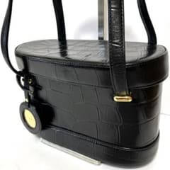 49AV JUNKO SHIMADA クロコ型押レザー バニティバッグ ブラック - メルカリ