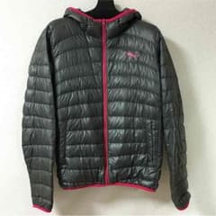 PUMA ダウンジャケット ダークグレー×ピンクのサムネイル