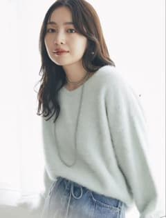 完売品】ラブティックボンボン ヘアリーウールカシミヤ混前後2WAY