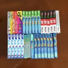 カセットテープ　まとめ売り　ハイポジ９、ノーマル22、クリーナー１、計32本のサムネイル