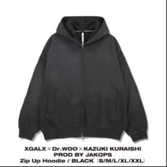 XGALX x Dr.WOO x KAZUKIKURAISHI ブラックパーカーのサムネイル