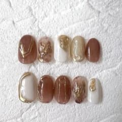 ニュアンスネイル 艶々 振袖 袴 卒業式 淡色のサムネイル