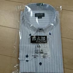 新品 未開封 ワイシャツ長袖ストライプのサムネイル