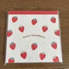 いちご柄 メモ用紙 Sweet Strawberry 100枚 日本製のサムネイル
