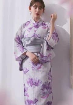 【9点セット】 herlipto 紫色　花柄　浴衣　小物 9点セット】 herlipto 紫色 花柄 浴衣 小物 - メルカリ