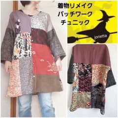 着物リメイク パッチワークチュニック - メルカリ