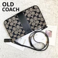 未使用級 黒 vintage coach old black クロスボディ