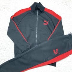 【美品】プーマ　ジャージセットアップ　上下　大きいサイズ　ビッグロゴ　Oサイズ セットアップ！プーマpumaジャージ 上下セット ビッグロゴ 刺繍