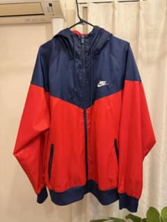 NIKE ウィンドランナー ナイロンジャケット ネイビー レッド XLのサムネイル