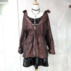 00sy2k テック系 ブルゾンジャケットサテン光沢ドロスト平成ギャルアーカイブのサムネイル