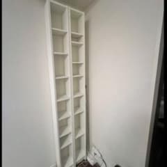 IKEA Billy CDラック 本棚　ホワイト 東京自宅取るのみ】IKEA Billy CDラック 本棚 ホワイト ②点 - メルカリ
