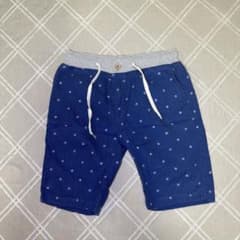 メンズ ゴルフ ショートパンツ ネイビー 錨柄のサムネイル