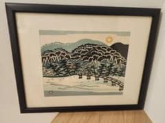 皆川泰蔵　木版画「嵐山」のサムネイル