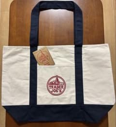 TRADER JOE'S トートバッグ ネイビー 大のサムネイル