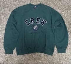 twn CREWロゴ ダークグリーン スウェット M