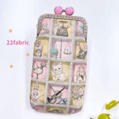 22fabric／がま口 縦長ポーチ＊ペンケースサイズ／ユキエモン - メルカリ
