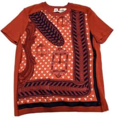 未使用 エルメス 半袖 ニット カシミア シルク スカーフ HERMES 36 