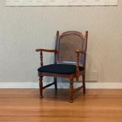 三越ブルージュ アームチェア ラタンバック 三越製作所 - メルカリ