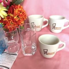 当時モノ レア】ミスド 初期 マグカップ 六角形グラス 復刻版グラス 計