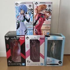 【開封済 箱付き 美品】 エヴァンゲリオン 1番くじ フィギュア 5体のサムネイル