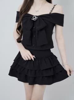 ルミニョン　Ribbon off-shoulder Bijou cami topのサムネイル