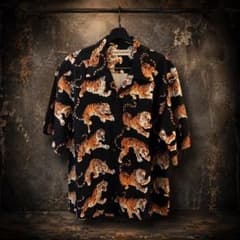 와코 마리아 WACKO MARIA 타이거 셔츠 알로하 백 호랑이 shirt