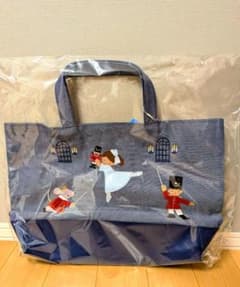 familiar貞松・浜田バレエ　デニムバッグ　レッスンバッグ 貞松・浜田バレエ団✕familiar 「くるみ割り人形」デニムバッグ マチ