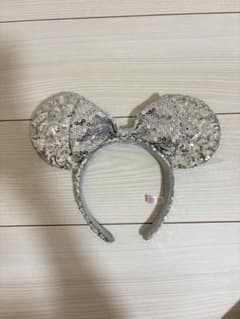【即日発送可能】ディズニー カチューシャ シルバースパンコール ミニー リボンのサムネイル