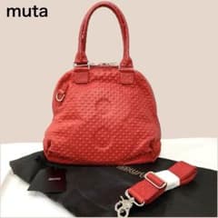 muta（ムータ） エンボス8バッグ ショルダー レッド - メルカリ