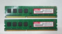 UMAX DDR3-4GB メモリー 4GB 2枚セット - メルカリ