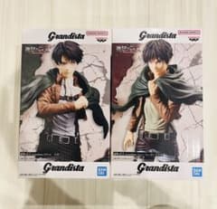 【未開封新品】Grandista 進撃の巨人 リヴァイ+エレン フィギュアのサムネイル