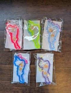 琵琶湖キーホルダー　せせらぎ　ピザ　5色セットのサムネイル