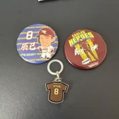 辰己 涼介　楽天イーグルス　めじるしチャーム　缶バッチ2個のサムネイル