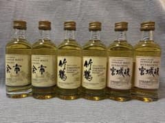 ニッカウヰスキー ミニボトル 6本セット 余市 竹鶴 宮城峡 - メルカリ