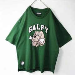 90s GALFY ガルフィー Tシャツ グリーン 刺繍　大型犬 XL相当のサムネイル