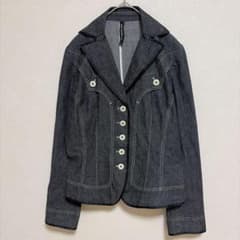 日本製 Le Rayon vert 綿 麻 ジャケット 38 Ｍ ダークグレー