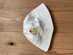 ミキハウス　ベビー用 バケットハット ホワイト クマ刺繍のサムネイル