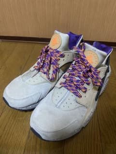 NIKE スエード ハイカットスニーカー グレー/パープルのサムネイル