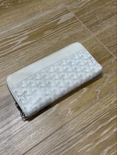 GOYARD マティニョンGM 長財布 ヘリンボーン 白 - メルカリ