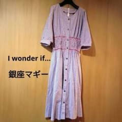 긴자 매기 I wonder if... 허리 개더 원피스 면 100%