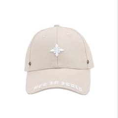 MET initaly 十字花 Baseball Cap unisex 浅杏色