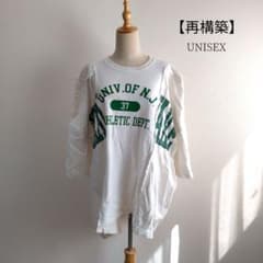 ​【一点物】再構築 カレッジロゴ リメイク Tシャツ ドッキング ユニセックスのサムネイル