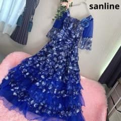 D90.sanline◆刺繍/スパンコール/ビーズ◆パーティ/社交ダンスドレス D90.sanline◇刺繍/スパンコール/ビーズ◇パーティ/社交ダンス