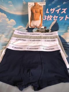Calvin Kleinボクサーパンツ3枚セット ネイビー/ホワイト/グレー Lのサムネイル