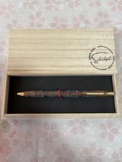 Schickalシックザール真鍮金具糠焼き加工 クロコダイル ブルー シャーペン Schickalシックザール真鍮金具糠焼き加工 クロコダイル ブルー