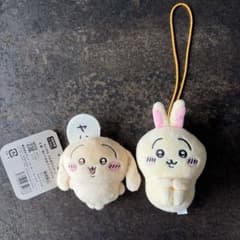 치이카와 토끼 봉제인형 배지 마스코트 2점 세트
