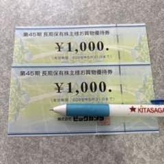 ビックカメラ 株主優待券 2000円分 (1000円×2枚)のサムネイル