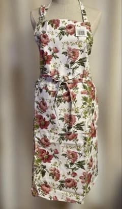 ローズ バラ 花柄 薔薇柄 エプロン　 【未使用】のサムネイル