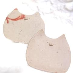 ○【2502】90.猫皿…備前焼 - メルカリ